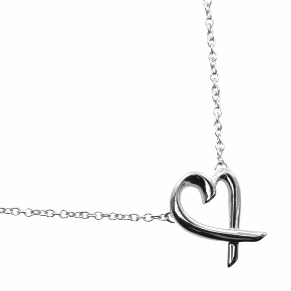 Tiffany & Co. Loving Heart Necklace by Paloma Picasso, 925 Sterling Silver, A... - Picture 1 of 10